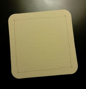 This is the "tile". To begin, with a pencil you draw a dot in each corner then connect them with a line.  No measuring, no ruler.  All eyes and freehand.